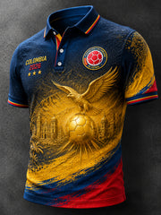 Vintage Colombia Soccer “Andean Eagle” Polo Shirt