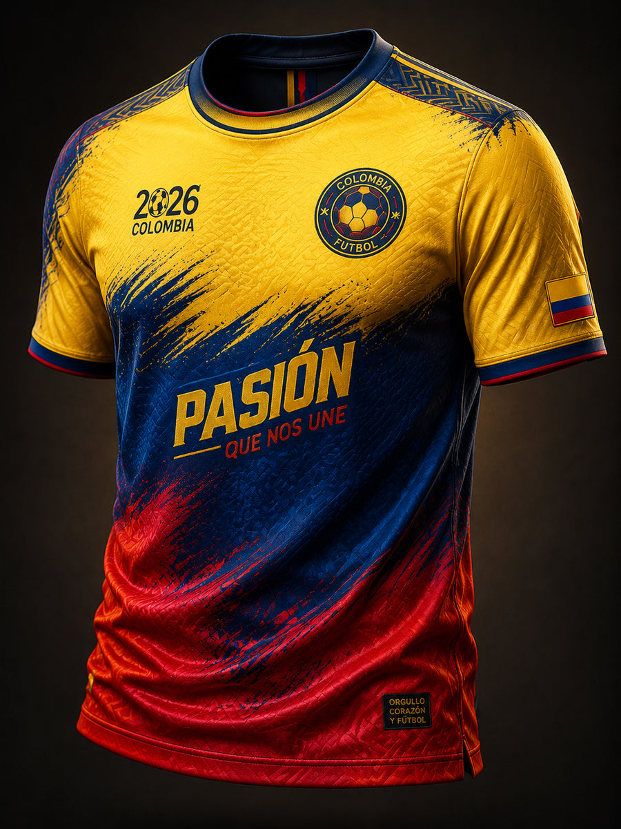 Retro 2026 Colombia Soccer Fan Commemorative T-Shirt