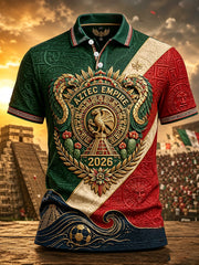Men's Mexico Football Lover Art Printed Casual Tops