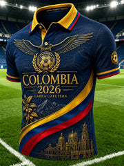 Retro Columbia Classic Casual Polo Shirt