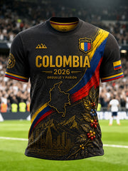 Vintage Colombia Soccer Map Casual T-Shirt