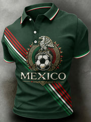 Men's Mexican Football Cheering Element Art Print Polo
