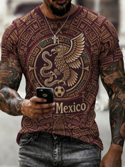 Men's Mexican Football Cheering Element Art Print T-Shirt