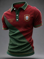 Men's Portuguese Football Print Casual Top