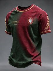 Men's Portuguese Football V-neck T-shirt