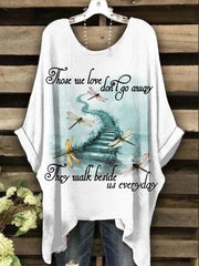 Women's Dragonfly Printed Vintage Fashion Loose Short Sleeve T-Shirt