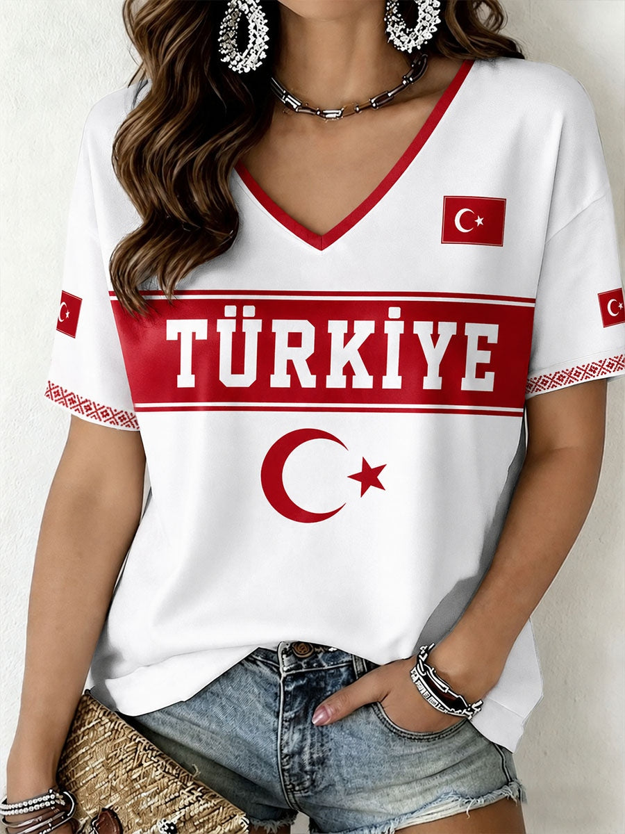 Women's Türkiye V-Neck T-Shirt