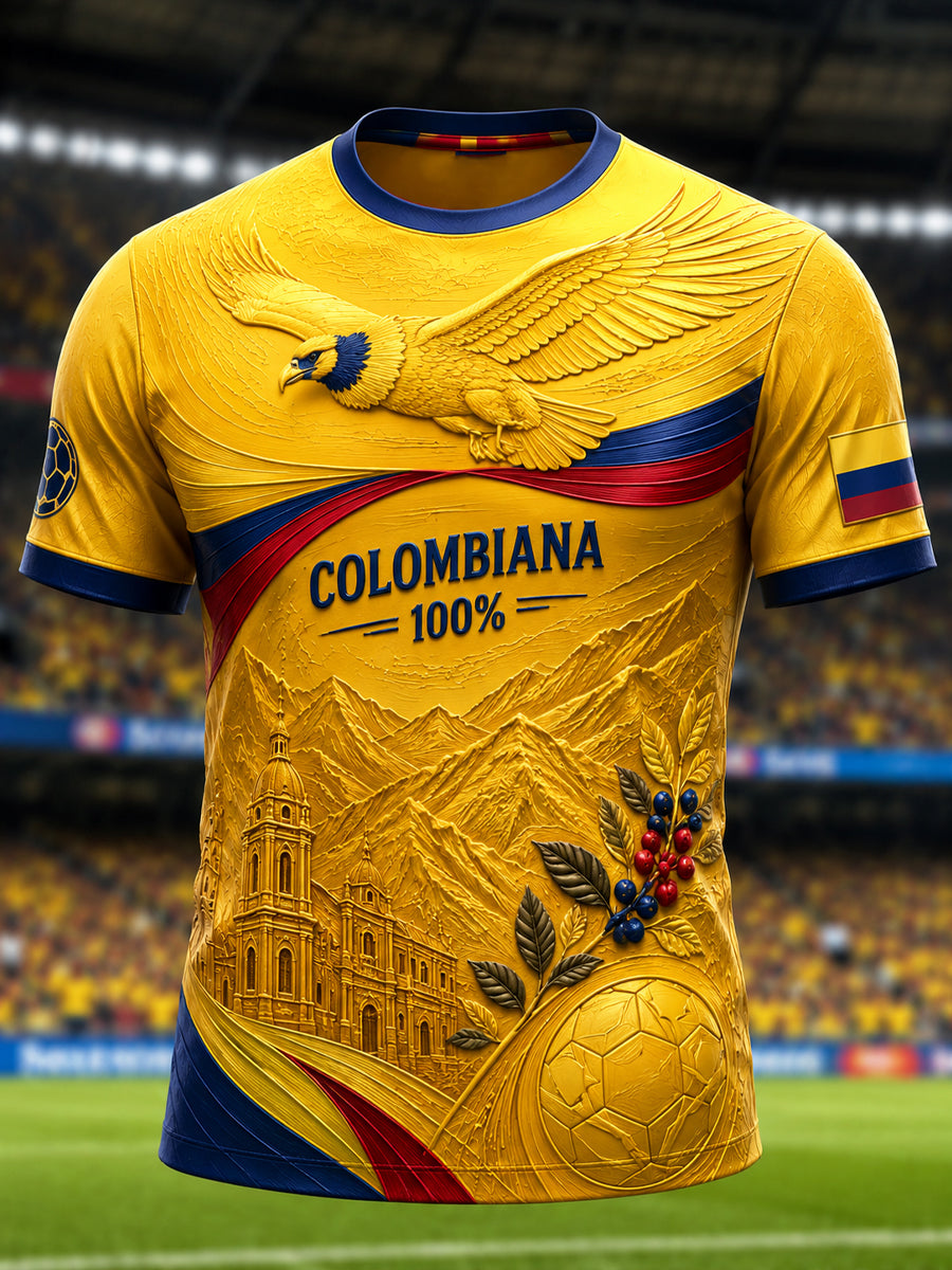 Vintage Colombia Soccer Andean Eagle Commemorative T-Shirt