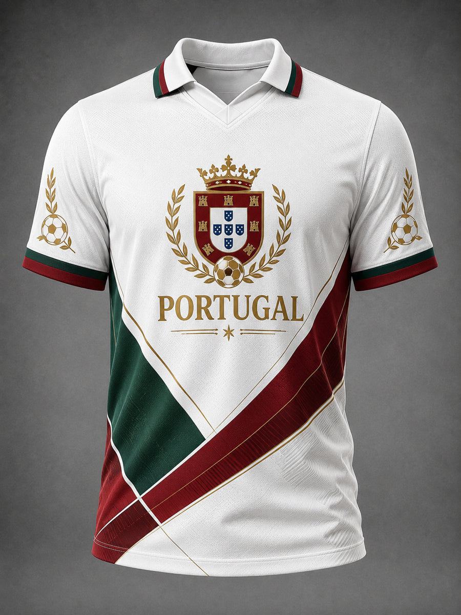 Men's Portuguese Football Printed T-shirt
