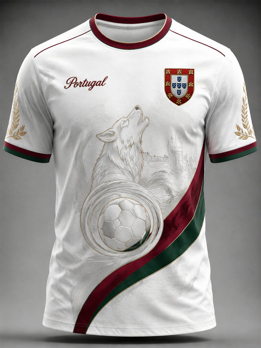 Men's Portuguese Football Printed T-shirt