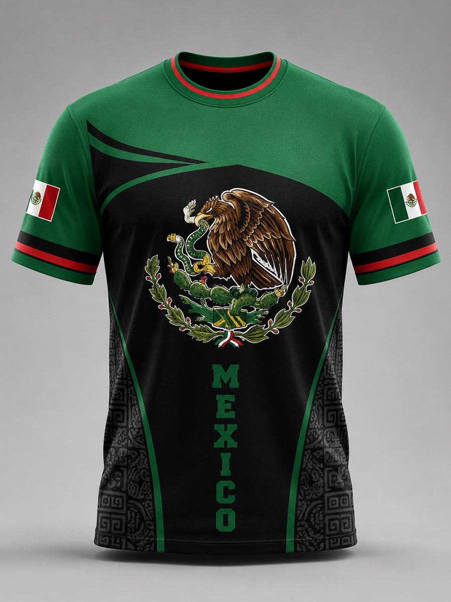 Men's Mexican Football Match Cheering Element Art Print T-Shirt