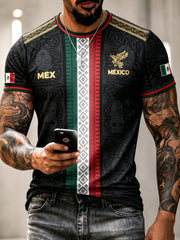Men's Mexican Football Match Cheering Element Art Print T-Shirt