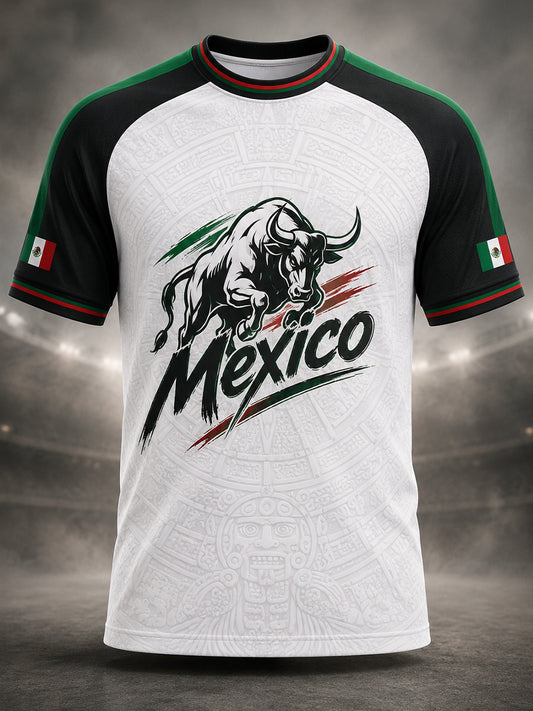 Men's Mexican Football Match Cheering Element Art Print T-Shirt