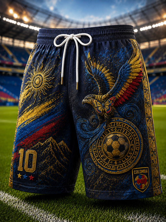 Retro Columbia Classic Soccer Shorts for Fans