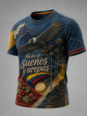 Vintage Colombia Independence Day Andean Condor Casual T-Shirt