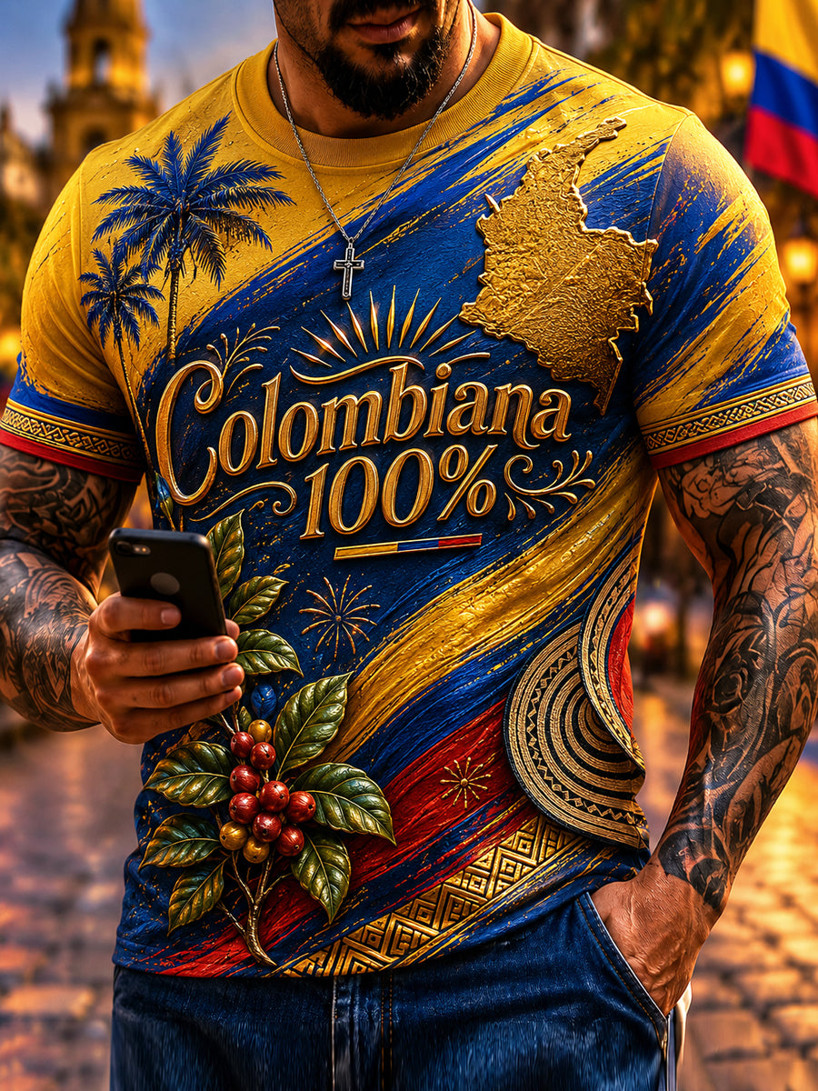 Men's Columbia Independence Day Artistic Casual T-Shirt