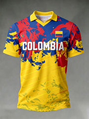 Men's Columbia Football Print Casual T-shirt