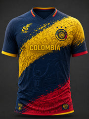 Retro Colombia Soccer Fan Casual T-Shirt