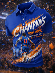 Men's Champions 2026 Gift For Basketball Fans Print Casual Polo
