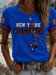 Women's Classic Basketball Fan Graphic Short Sleeve T-shirt