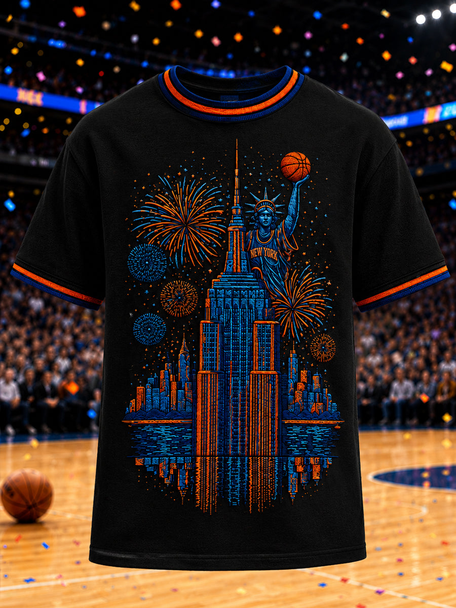Men's Classic Basketball Fan Graphic Short Sleeve T-shirt
