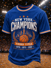 Men's New York 2026 Champions Print T-Shirt