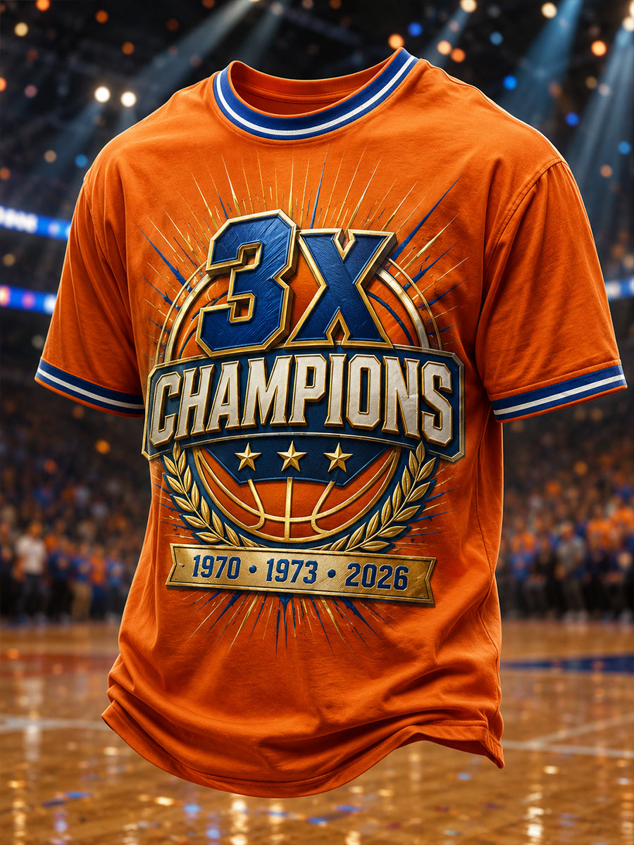 Men's New York 2026 Champions Print T-Shirt