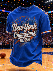 Men's New York Champions 2026 Printed T-shirt