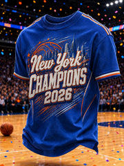 Men's New York Champions 2026 Printed T-shirt