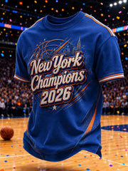 Men's New York Champions 2026 Printed T-shirt