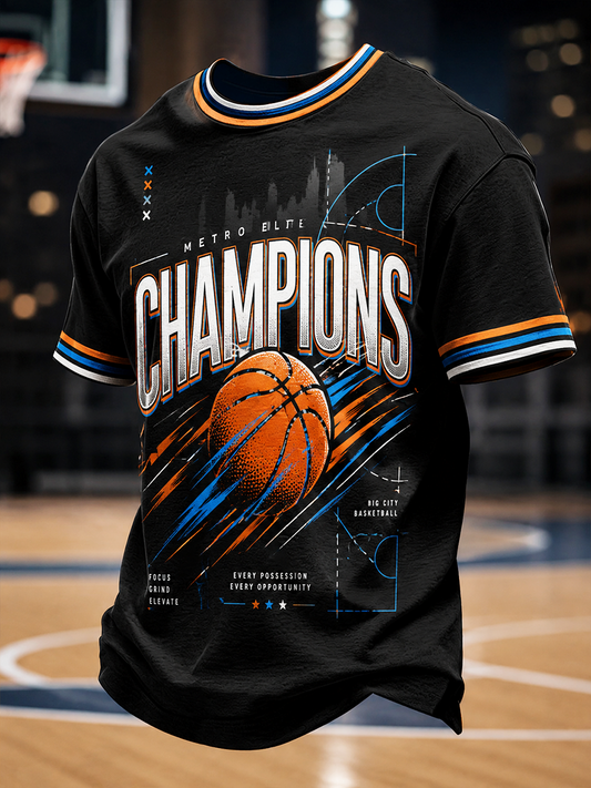 Men's New Yourk Champions Printed short sleeves t-shirt