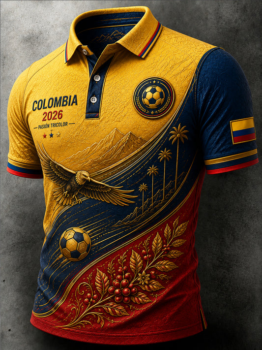 2026 Colombia Classic Football Casual Polo Shirt