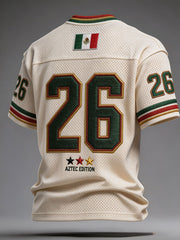 Men's Mexico Football Lover Art Printed T-shirt