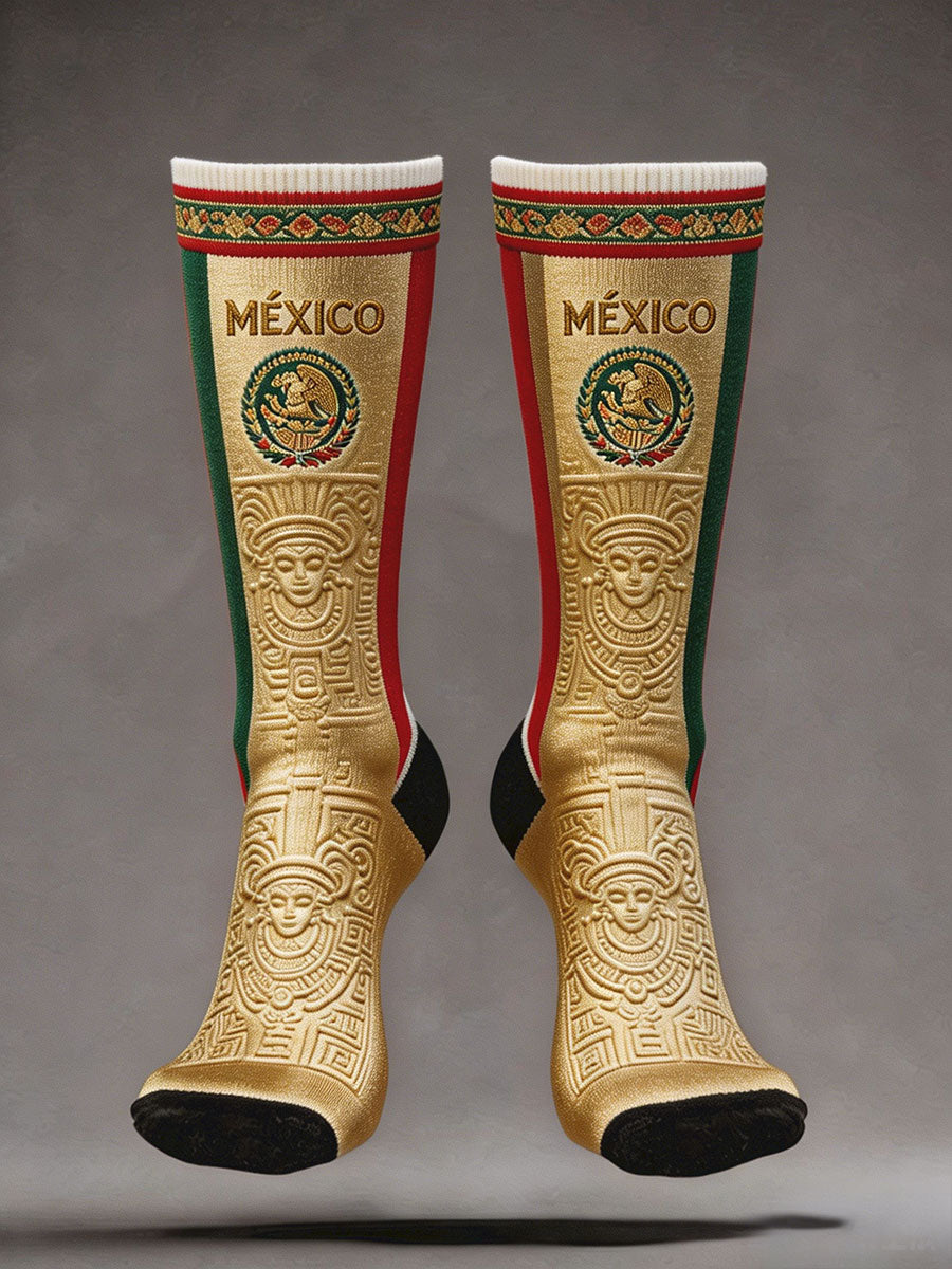 Unisex Mexico Football Lover Art Printed Socks