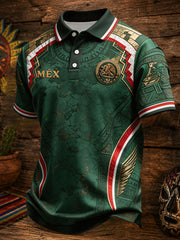 Men's Mexico Football Lover Art Printed Casual Tops