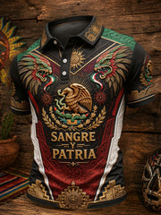 Men's Mexico Football Lover Art Printed Casual Tops