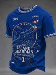 Men's Gift For Football Fans Print Casual Tee