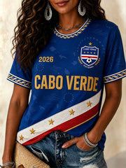 Women's Gift For Football Fans Print Casual Tee