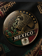 Unisex Mexican Football Match Cheering Element Art Print Brooch