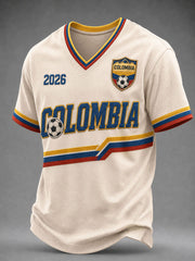 Men's 2026 Colombian Football Style T-shirt
