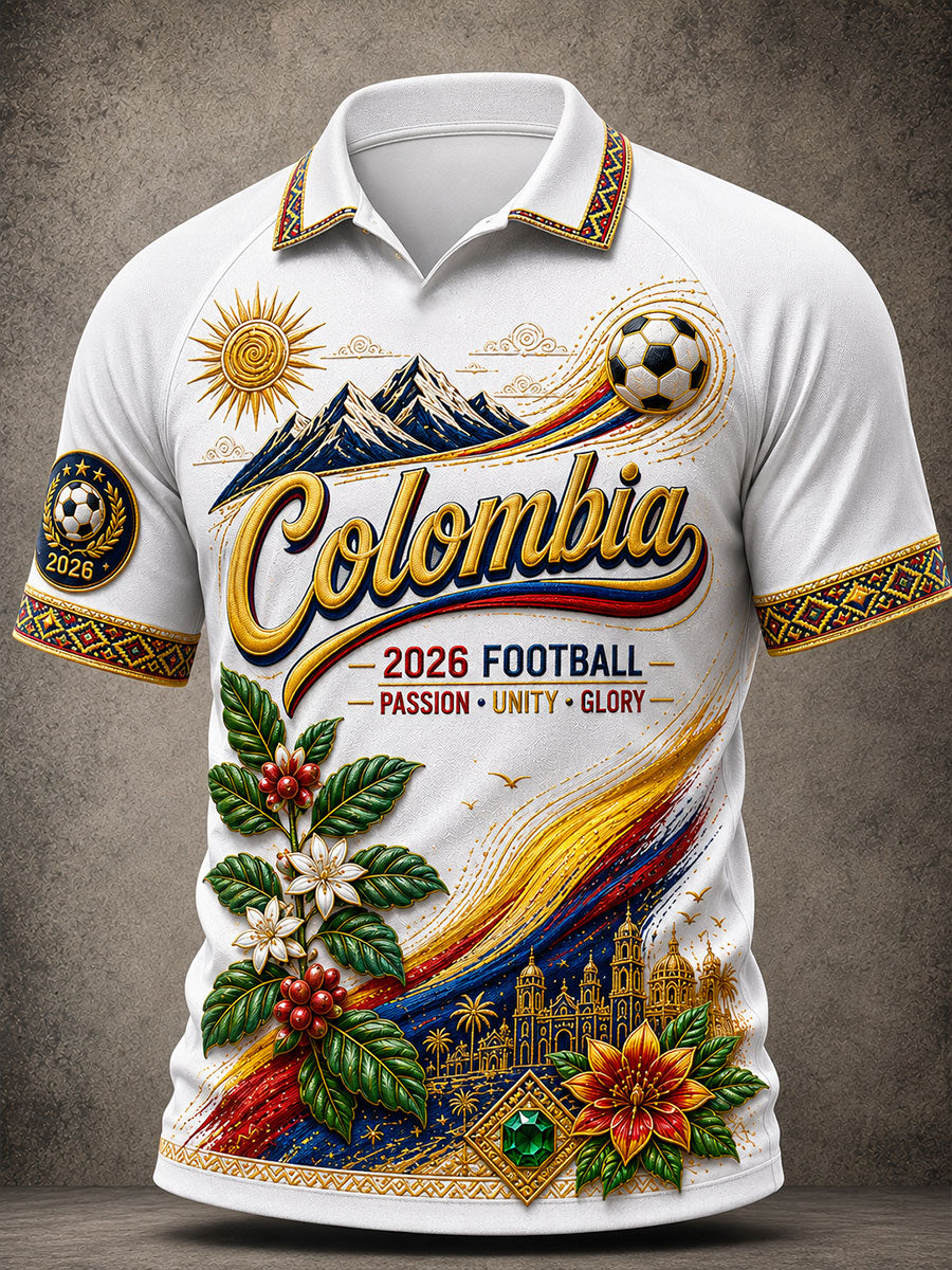 Men's 2026 Colombian Football Style T-shirt