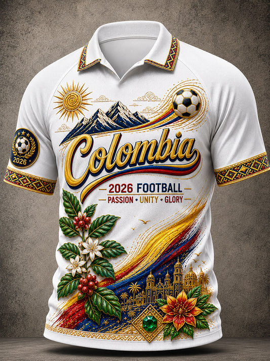 Men's 2026 Colombian Football Style T-shirt