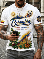 Men's 2026 Colombian Football Style T-shirt
