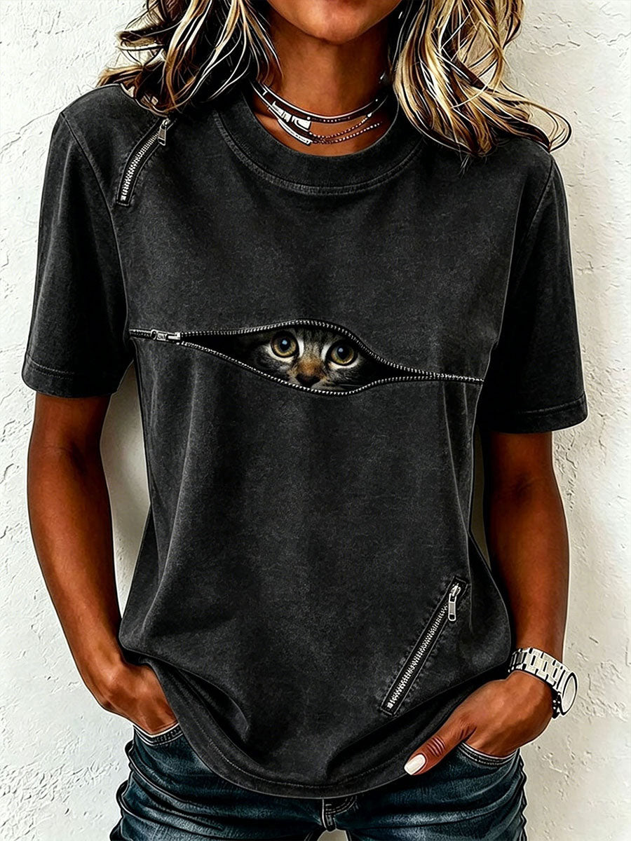 Women's Funny Cat T-Shirt