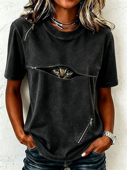 Women's Funny Cat T-Shirt