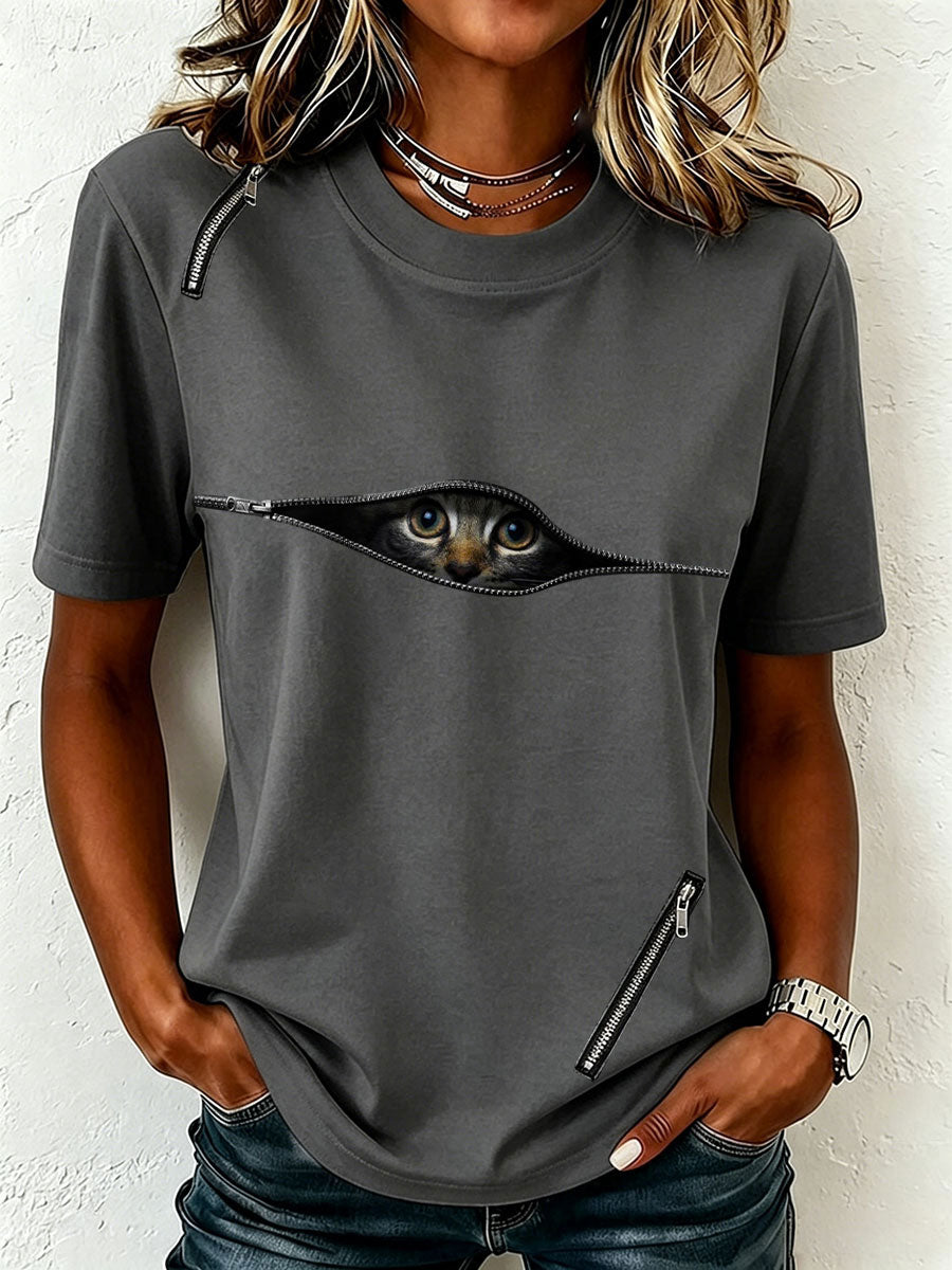 Women's Funny Cat T-Shirt