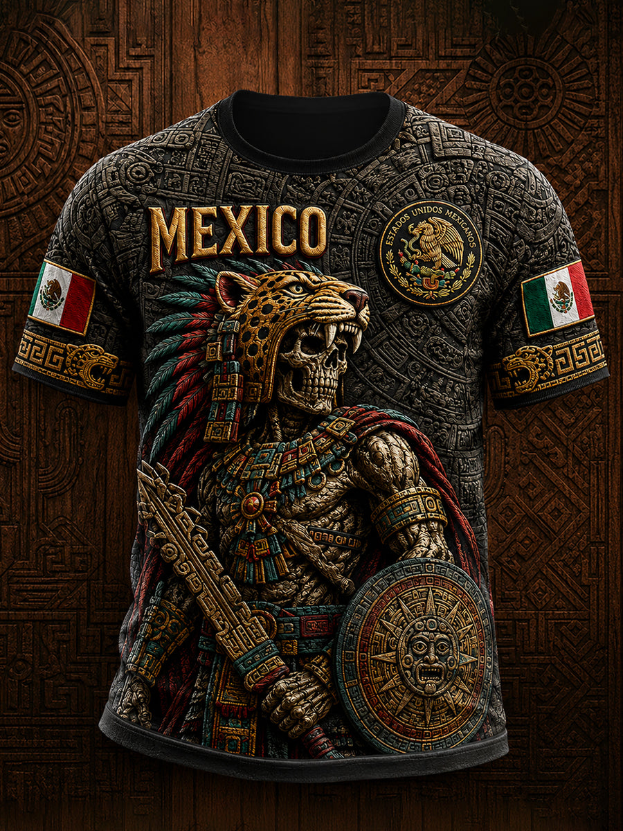 Men's Mexico Mexican Independence Day Art Printed T-shirt