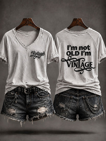 Women's 'I'm Not Old,I'm Vintage' Casual T-shirt