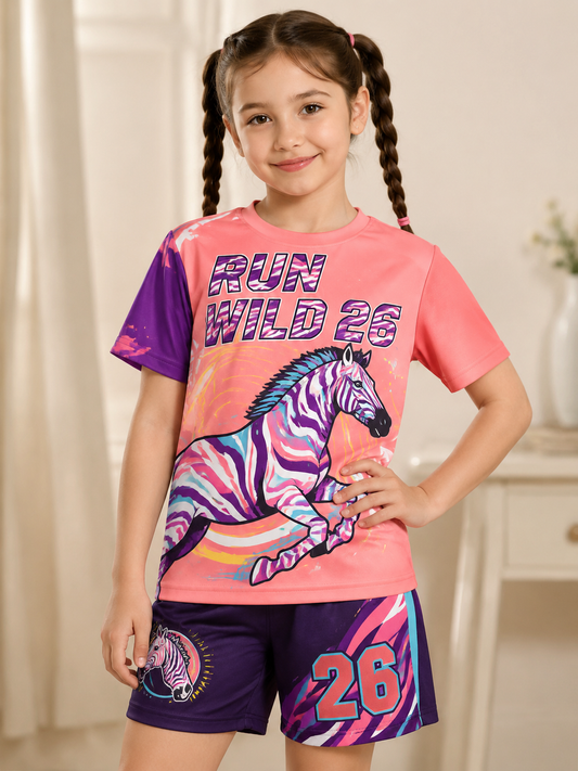 Children's Animals Short-Sleeve Shirt Set