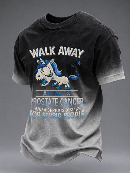 Men's Prostate Cancer Awareness Printed Casual T-Shirt